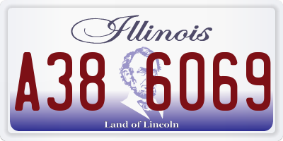 IL license plate A386069