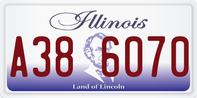 IL license plate A386070