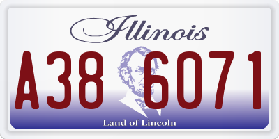 IL license plate A386071