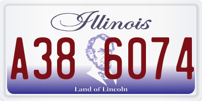 IL license plate A386074