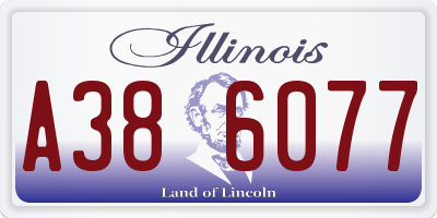 IL license plate A386077
