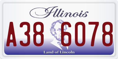 IL license plate A386078