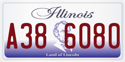 IL license plate A386080