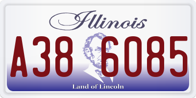 IL license plate A386085