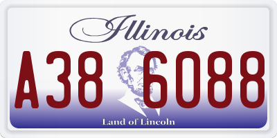 IL license plate A386088