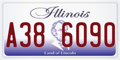 IL license plate A386090