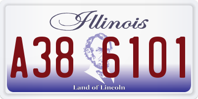 IL license plate A386101