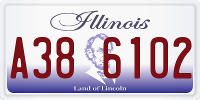 IL license plate A386102