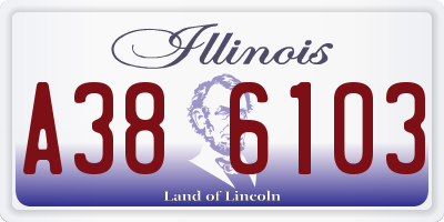 IL license plate A386103