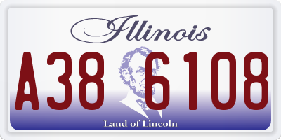 IL license plate A386108