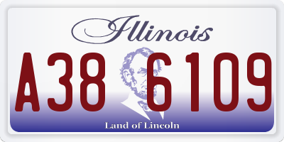 IL license plate A386109
