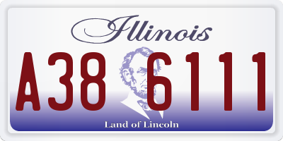 IL license plate A386111