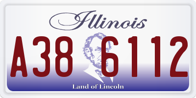 IL license plate A386112