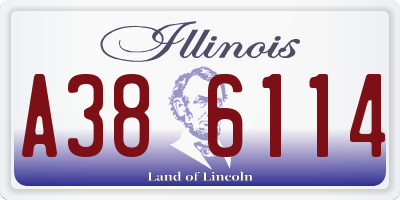IL license plate A386114