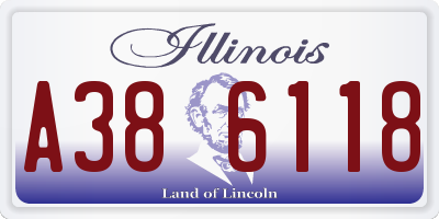 IL license plate A386118