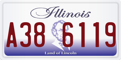 IL license plate A386119