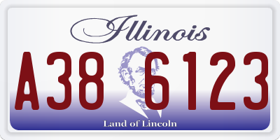IL license plate A386123