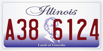 IL license plate A386124