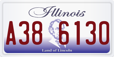IL license plate A386130