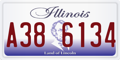 IL license plate A386134