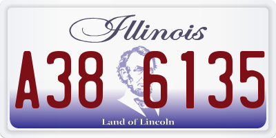 IL license plate A386135