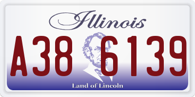 IL license plate A386139