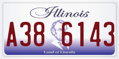 IL license plate A386143