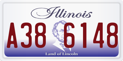 IL license plate A386148