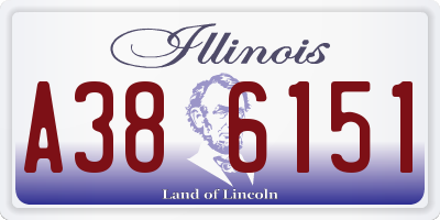 IL license plate A386151
