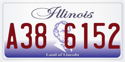 IL license plate A386152