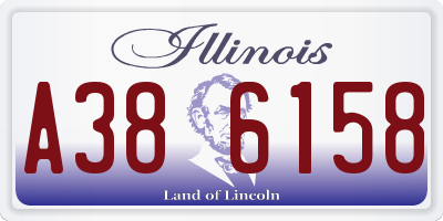 IL license plate A386158