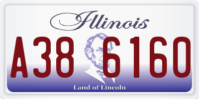 IL license plate A386160