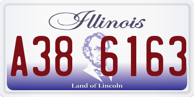IL license plate A386163