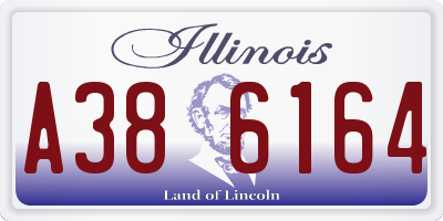 IL license plate A386164