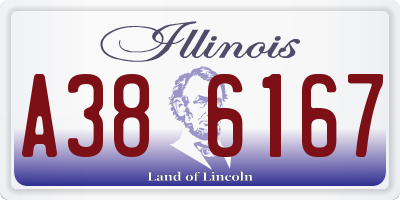 IL license plate A386167