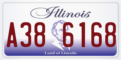 IL license plate A386168