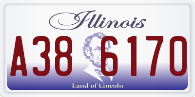 IL license plate A386170