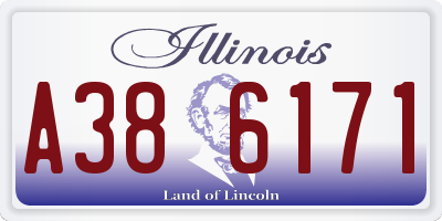 IL license plate A386171