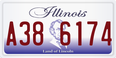 IL license plate A386174