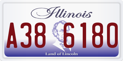 IL license plate A386180
