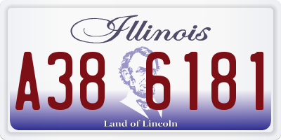 IL license plate A386181