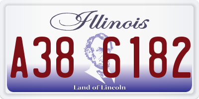 IL license plate A386182