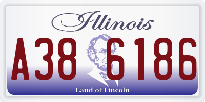 IL license plate A386186
