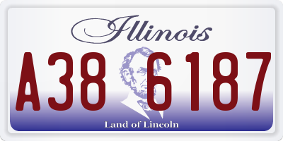 IL license plate A386187