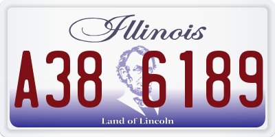 IL license plate A386189