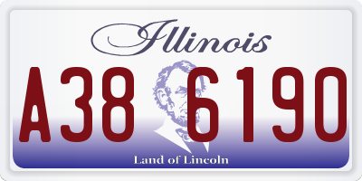IL license plate A386190