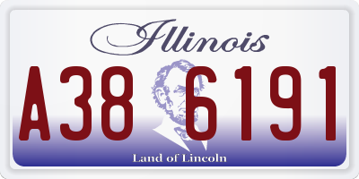 IL license plate A386191