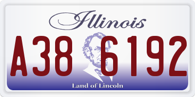 IL license plate A386192