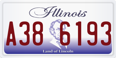 IL license plate A386193