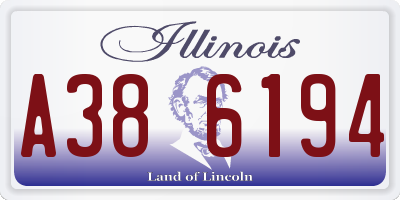 IL license plate A386194